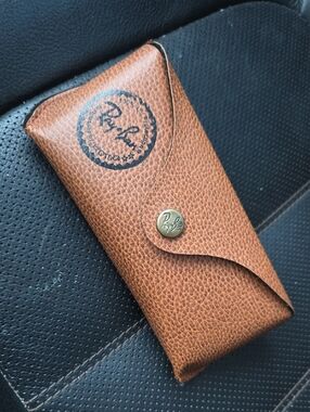 Ray-Ban Tan/Brown Textured Sunglasses Pouch